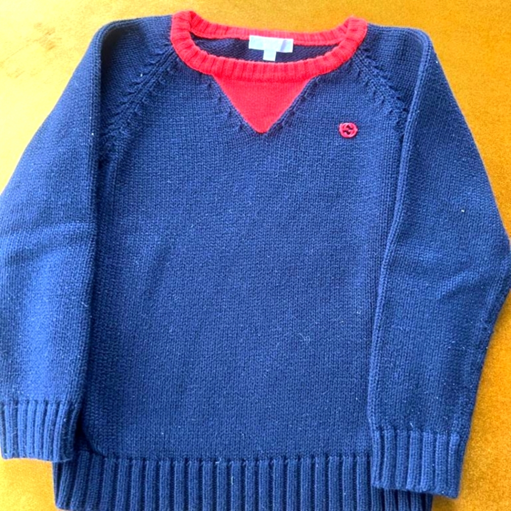 Gucci Sweater-Navy and Orange
